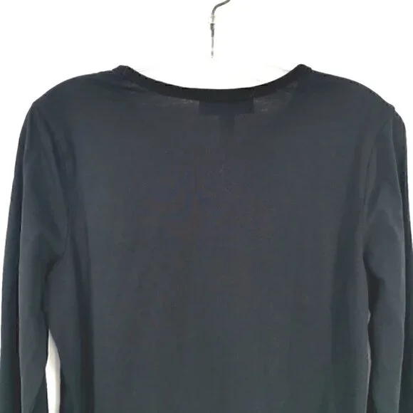 Lauren Ralph Lauren Women's M Black Bling Long Top - Picture 8 of 9